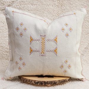 Cactus silk pillow white