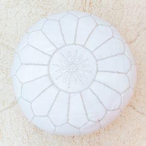 White Moroccan pouf (2)